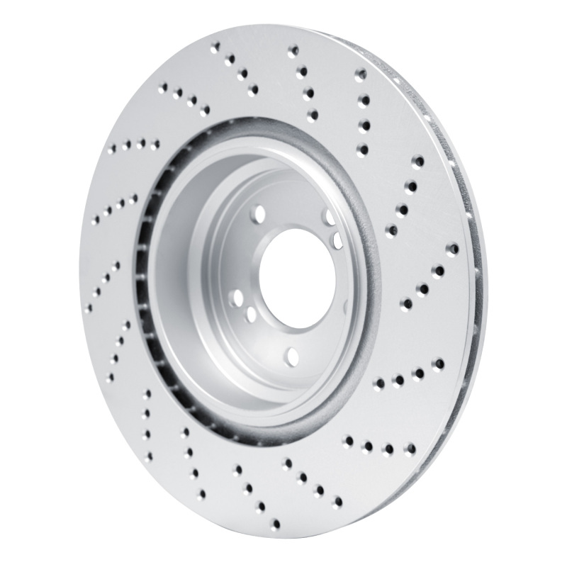 BMW M5 Brake Rotor (1) - Left Rear - R1 Concepts - GeoSPEC Coated Rotor - Drilled - `06-`10